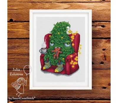 Funny Christmas Tree cross stitch