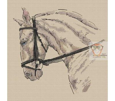 Horse head cross stitch chart
