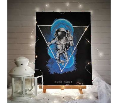 Infinite Space Astronaut cross stitch design