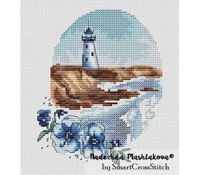 Lighthouse. On the shore cross stitch pattern