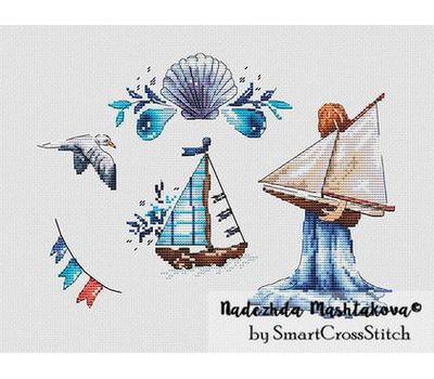 Sea Sampler Small cross stitch chart