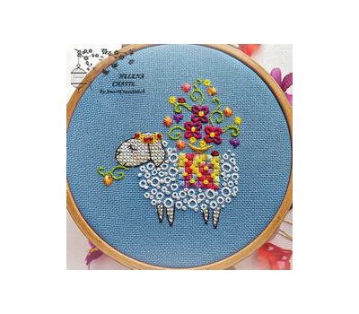 Sheep the Gardener cross stitch pattern