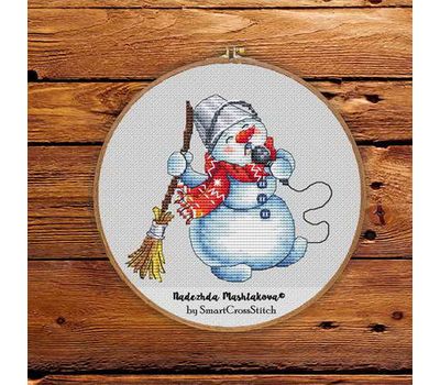 Singing Snowman cross stitch pattern