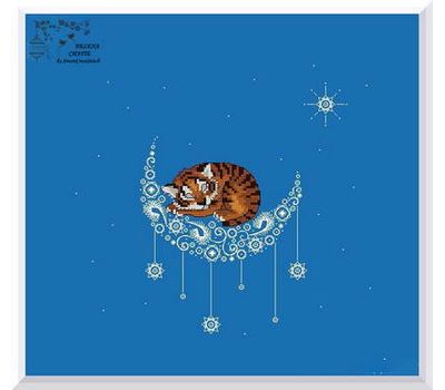 Moonlight Tiger Cross Stitch pattern