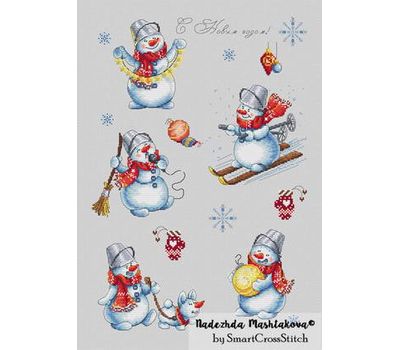 Snowmen Sampler cross stitch chart