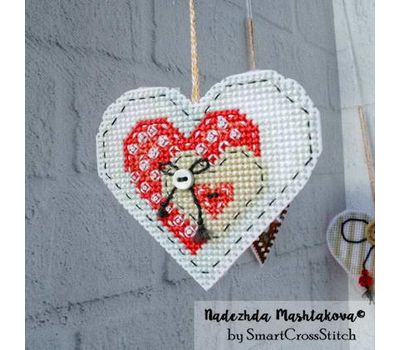 Three Hearts cross stitch pattern