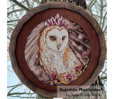 Twilight Owl round cross stitch
