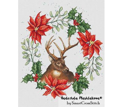 Winter stories - Deer cross stitch pattern