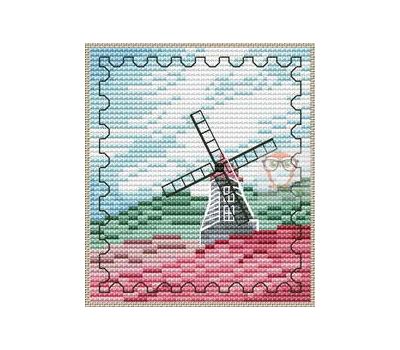 Stamp #12 Windmill cross stitch chart