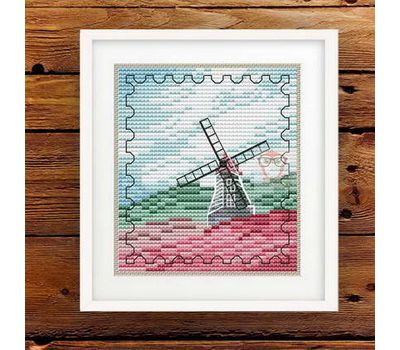 Stamp #12 Windmill cross stitch pattern