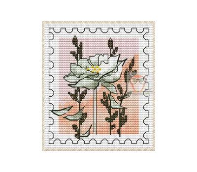 Stamp #1 White Flower cross stitch chart