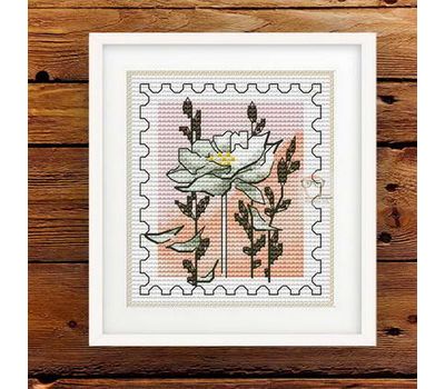 Stamp #1 White Flower cross stitch pattern