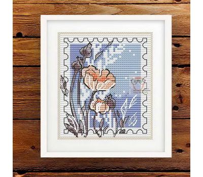 Stamp #4 Poppies cross stitch pattern