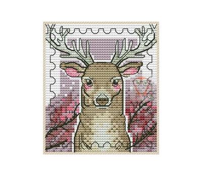 Stamp #5 Deer cross stitch chart