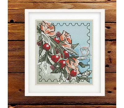 Stamp #6 Flowers and Berries cross stitch pattern