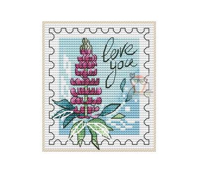 Stamp #7 Love You cross stitch chart