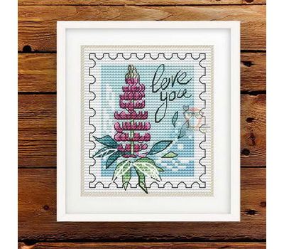 Stamp #7 Love You cross stitch pattern