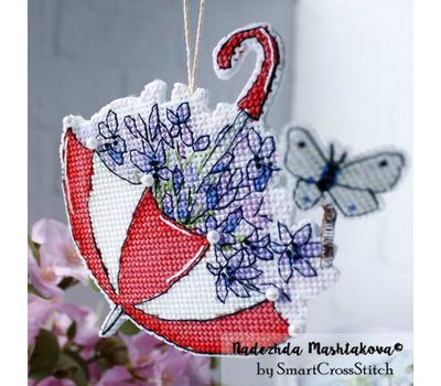 Agapanthus Umbrella cross stitch