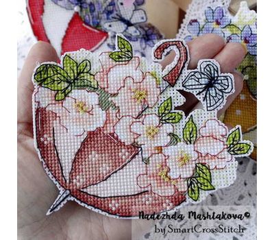Apple Blossom Umbrella cross stitch