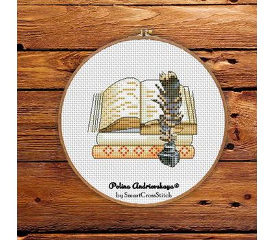 Autumn Books cross stitch pattern