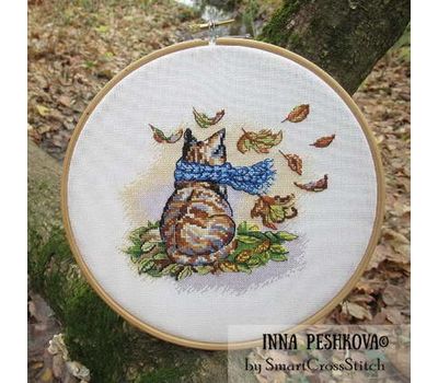 Autumn Cat cross stitch