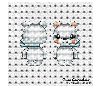 Bear - Xmas Toys cross stitch pattern