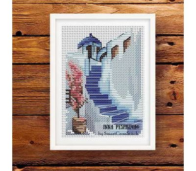 Greece - Santorini cross stitch chart