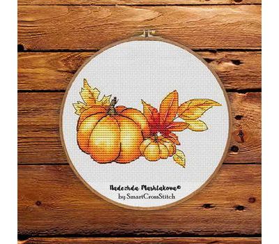 Pumpkins Round cross stitch pattern