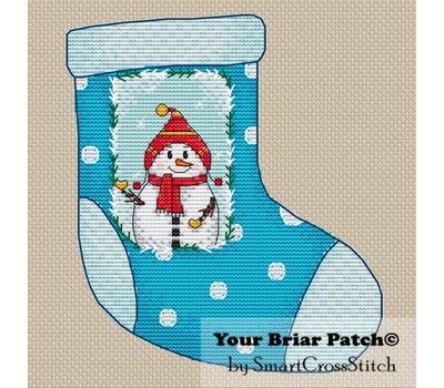 Xmas Snowma Stocking cross stitch