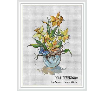 Spring Daffodils cross stitch pattern