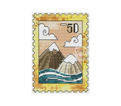 Stamp Mountains cross stitch