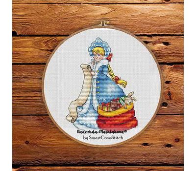 Snow Maiden with Wishlist cross stitch pattern
