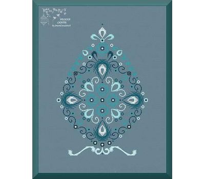 Turquoise Egg Ornament Embroidery chart