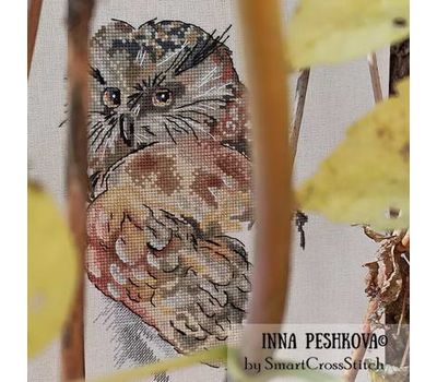 Wise owl cross stitch design
