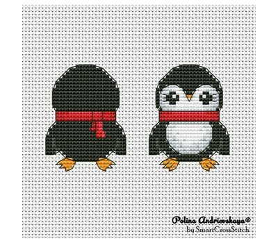 Penguin - Xmas Toys cross stitch pattern