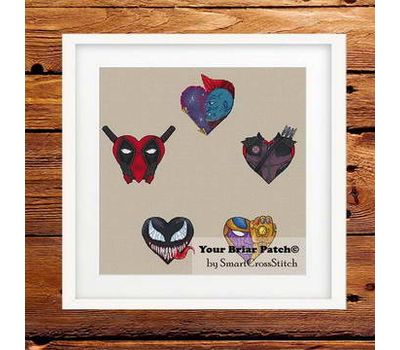 Avengers Hearts Set 4 Cross stitch