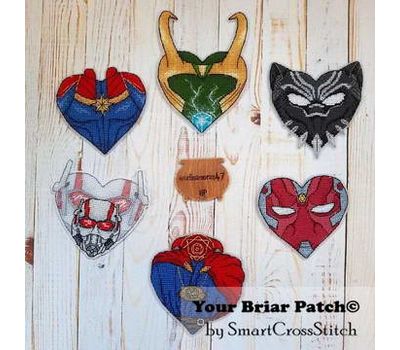 Avengers Hearts Set 2 Cross stitch pattern