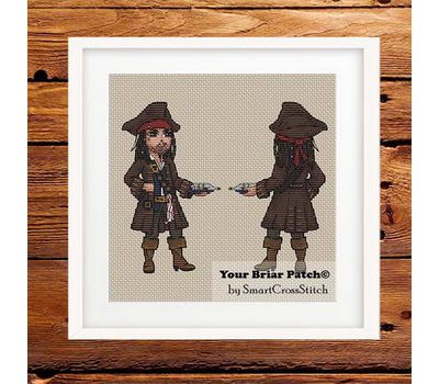 Captain Jack Sparrow cross stitch pattern