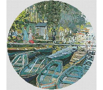 Bathers at La Grenouillere by Claude Monet cross stitch