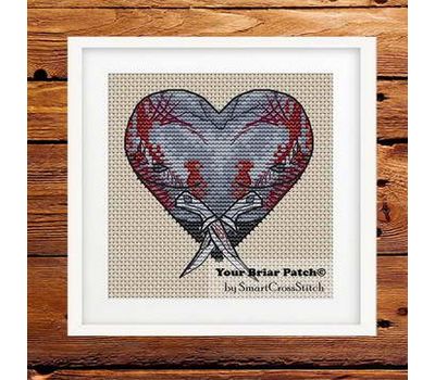 Drax the Destroyer Heart Cross stitch