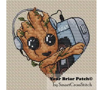 Groot Heart Cross stitch pattern