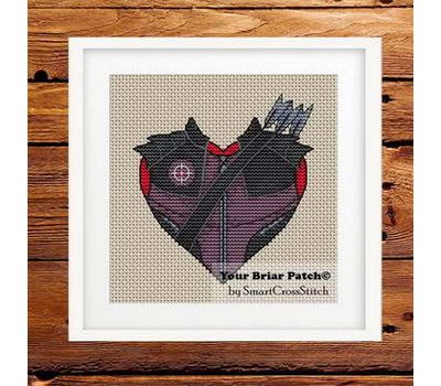 Hawkeye Heart Cross stitch