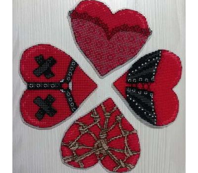 Hot Hearts cross stitch design