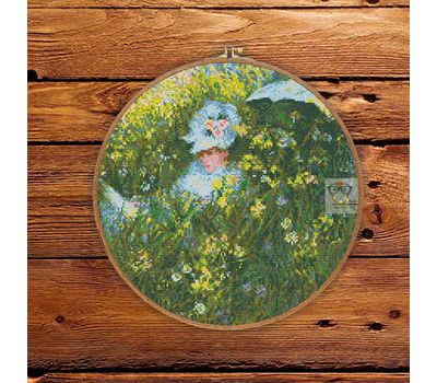 In the Meadow by Claude Monet cross stitch