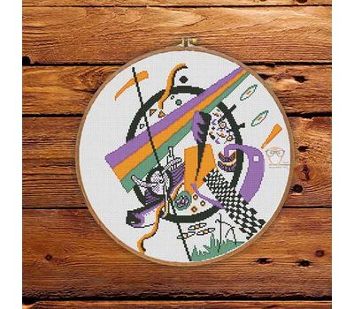 Composition by Wassily Kandinsky cross stitch pattern