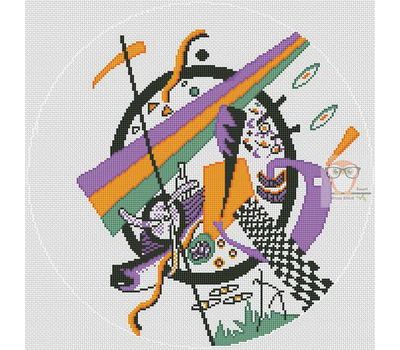 Composition by Wassily Kandinsky cross stitch