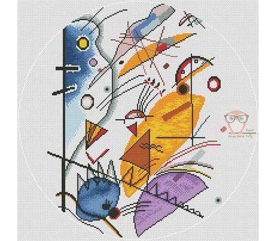 Watercolor by Wassily Kandinsky cross stitch