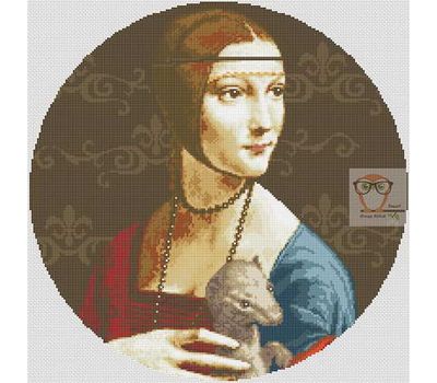 Lady with an Ermine by Da Vinci cross stitch pattern
