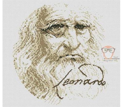 Leonardo Da Vinci cross stitch pattern