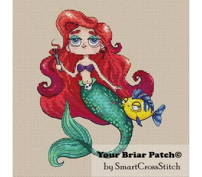 Mermaid cross stitch chart